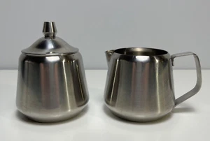 Oneida 18/8 Stainless Steel Cream & Sugar Set Vintage Japan - Picture 1 of 9