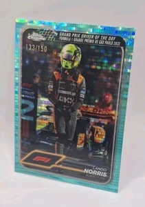 2024 TOPPS CHROME F1 LANDO NORRIS 133/150 AQUA SONAR No 178, FORMULA 1 McLAREN - Picture 1 of 4