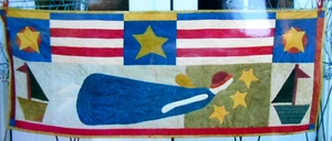 Window Quilts Primitive AMERICANA ANGEL Kit Pattern Book & Hand Dyed FABRIC - Picture 1 of 11