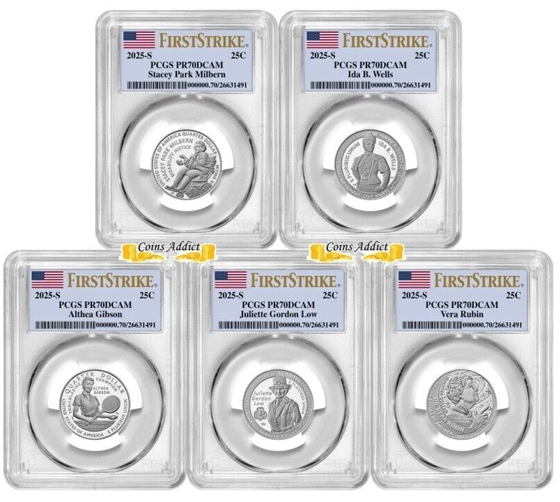 2025 S Clad Quarters Set 25C American Woman PCGS PR70DCAM First Strike #2 - Image 1 of 1
