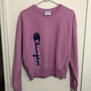 Champion Reverse Weave Bubblegum Pink Crew Neck Sweatshirt Women's M NEW - Picture 1 of 12