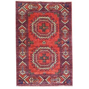 Handgeknüpfter Afghan Ersari Stamm Handarbeit 100 % Wolle Teppich 3,4 x 4,9 Cwral-9843 - Bild 1 von 7