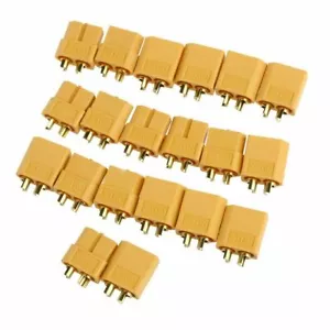 10 pairs AMASS XT60 XT-60 Male Female Gold Plated Bullet Connectors RC Lipo Plug - Foto 1 di 1
