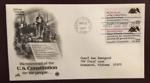 USA First Day of Issue of the Bicentennial of the US Constitution. Used.2356-57. - Picture 1 of 2