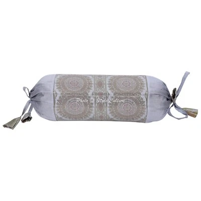 Ethnic Bolster Cover Traditional Art Yoga Under Knee Pillow Cover Case 18 x 8 in - Image 1 of 4