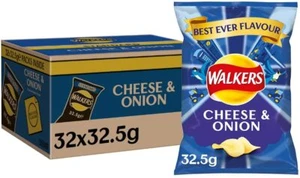 Walkers Cheese & Onion 32 x 32.g Full Box  - Picture 1 of 1