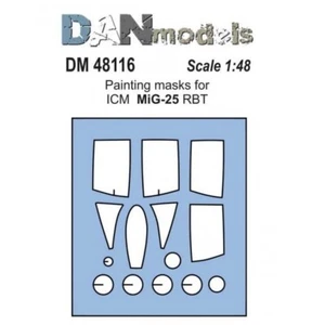 Máscaras de pintura - para kit de modelo de plástico ICM MiG-25 Dan Models 48116 escala 1:48 - Imagen 1 de 6