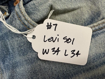 De colección Levi’s 501-000 EE. UU. Botón Mosca Para Hombre 34Wx 34L Pestaña Roja Medio Lavado Desteñido Foto 1 de 4