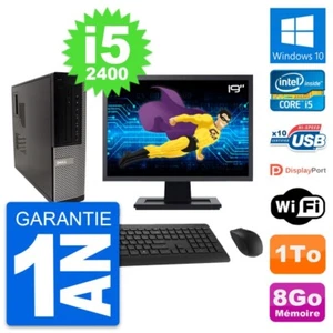 PC DELL 990 Dt Bildschirm 19 " Intel i5-2400 RAM 8Go Festplatte 1To Windows 10 - Bild 1 von 8