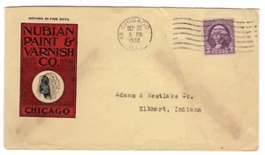1932 Embossed Adv Nubian Paint & Varnish Co Black Americana Chicago IL - Picture 1 of 2