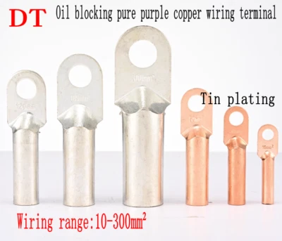 DT Oil Blocking Copper Connector Pure Purple Copper Wiring Terminal 10mm²-300mm² - Image 1 of 4