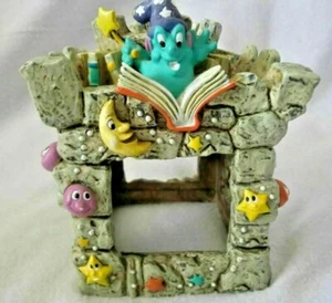 Photo Picture Cube Castle Moon Book Planet Wizard Magic Child Kid Resin Frame - Picture 1 of 12