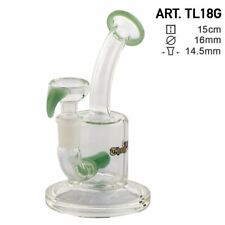 THUG LIFE GLASS BONG - 15cm Anhinga Green BONG Small Rig Smoking Waterpipe TL18G