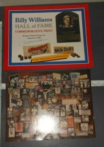 BILLY WILLIAMS AUTOGRAFO FIRMATO 11X14 HALL OF FAME STAMPA COMMEMORATIVA CUBETTI - Foto 1 di 5