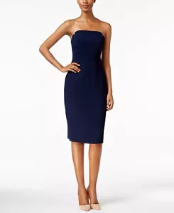 JILL JILL STUART Strapless Navy Classic Modern Bodycon Dress Size 6 - Picture 1 of 7