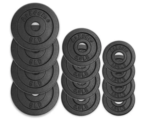 A2ZCARE Standard Cast Iron Weight Plates 1-Inch Center-Hole for Dumbbell 35# Set - Picture 1 of 6