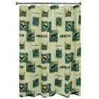 Discover The Wild Fabric Shower Curtain Bear Deer Eagles Foxes Lodge Cabin