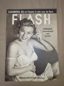 Revue FLASH Pin-Up PINUP Annee 1950 Nr 40 Phyllis Applegate Marcel Cerdan - Foto 1 di 3