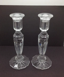 Waterford Kristall Kerzenständer "Prentiss" Paar Vintage ~ 8 1/4" ~ Made in Ireland - Bild 1 von 12