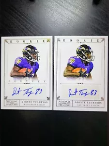2012 Panini National Treasures #228 Deonte Thompson Rookie Gold Silver Lot - Picture 1 of 6