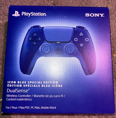 SEALED Sony PS5 Icon Blue Special Edition DualSense Controller | New IN HAND - Image 1 of 2