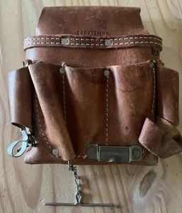 Vintage craftsman 940487 Tan leather electrician tool pouch - Picture 1 of 6