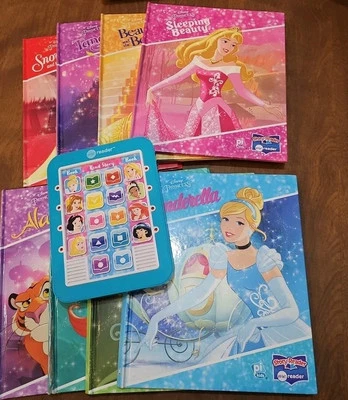 DISNEY PRINCESS CINDERELLA SNOW WHITE ARIEL Book Set + Electronic ME READER EX - Image 1 of 4