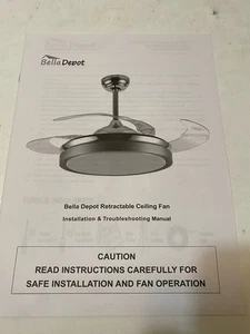 Bella Depot 36 inch retractable ceiling fan new open box - Picture 1 of 5