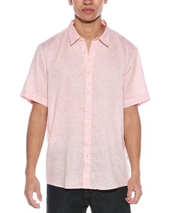 Boss Hugo Boss Roan Kent Linen-Blend Shirt Men's Pink M - Picture 1 of 3