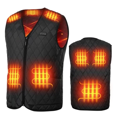 KEMIMOTO Beheizbare Weste Herren Eletriksche Heizweste USB für Skifahren Angeln