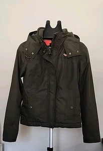 Chaqueta con capucha para mujer Hollister California para todo clima verde rosa polar talla S - Imagen 1 de 8