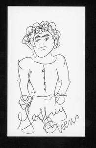 Geoffrey Owens Best Actor Oscar for Shine signed 3x5 Index  SKETCH Card E28433 - Picture 1 of 1