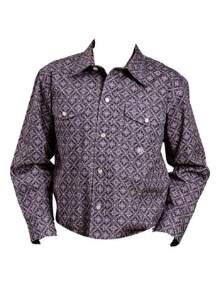 Camisa Roper Western Niños Estampado L/S Gris a Presión 03-030-0225-6028 GY Foto 1 de 2