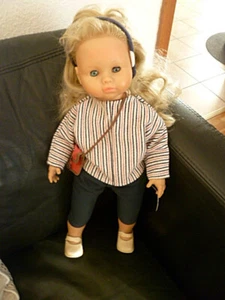 Zapf Puppe ca. 50 cm mit Kleidung und Schlafaugen 80er Jahre aus Nachlass - Bild 1 von 8