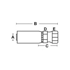 FJX-08-08 Universal Pack of 10 Fem. JIC 37° Swivel Straight Crimp Couplings - Picture 1 of 6