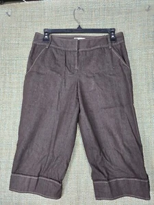 Ann Taylor Damen Capri Größe 2 Grau Bündchen - Bild 1 von 9