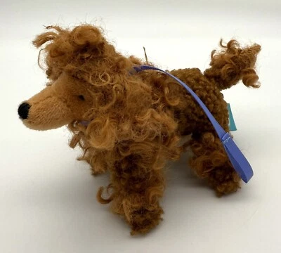 Manhattan Toy “Pierre Waits Patiently” Brown Poodle Dog w/ Leash Mini 6” Plush - Image 1 of 4