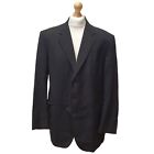 Austin Reed Black Wool Blend Suit Blazer Jacket Uk Men's XL 46" CC534