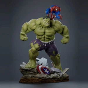 Hulk&Siderman 3D print Figure Model Kit Unpainted Unassembled Garage Kit - Picture 1 of 7