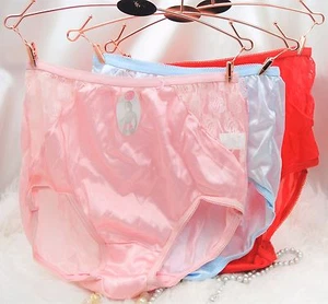 Vintage Stil hoch geschnittene NYLON SEITE Spitze 6 Farben SISSY Höschen Gr. 5 6 7 - Bild 1 von 9