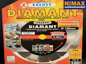 Diamanttrennscheiben KREHER Fliesen Stein Granit Ø110/115/125/150/180/200/230mm - Bild 1 von 63