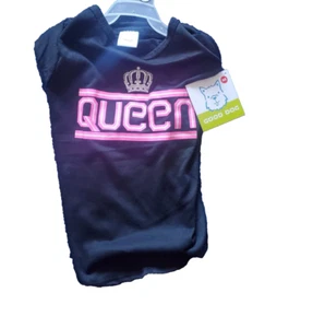 Simply Wag Queen Hemd Rosa Schwarz Krone Small - Bild 1 von 2