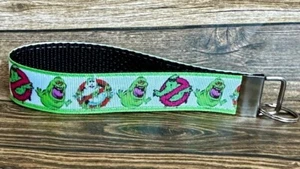 Key Fob Chain Holder Wrist Strap Wristlet Hands Free Slimer Green Ghost Buster - Picture 1 of 1