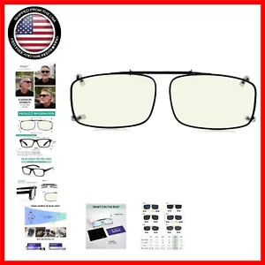 Metal Frame Polarized Clip-On Sunglasses - Adjustable Fit for Different Glasses - Picture 1 of 9