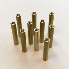 (PKG of 10) Standoff, 3/16" Round, F-F, 4-40, 1.2" L, Brass