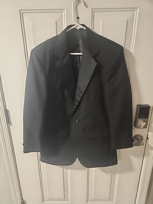 Formal Fashions Mens Sz 36R Black Suit Jacket Sports Coat Formal Wear One Button - Image 1 of 4