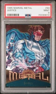 1995 Marvel Metal #64 Justice PSA 9 - Picture 1 of 2