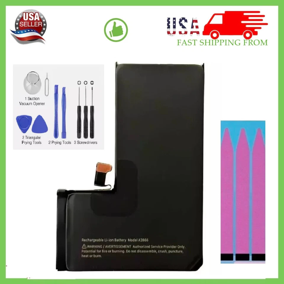 For iPhone 15 15 Pro Max Plus New Replacement Internal Battery with Tools LOT - Image 1 of 4