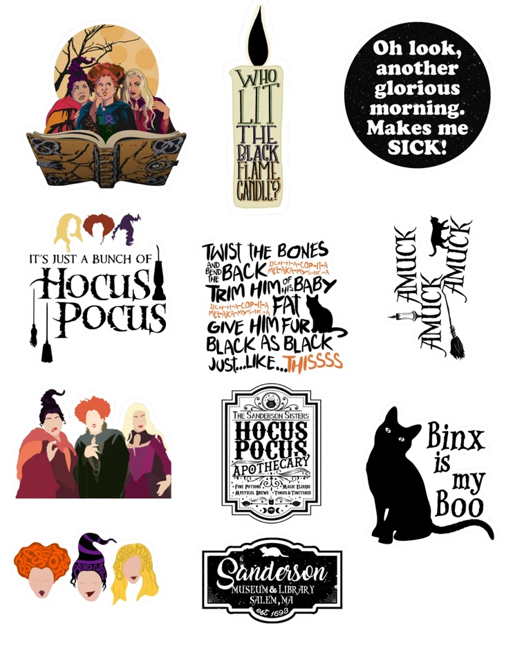 Hocus Pocus Halloween Sticker Pack