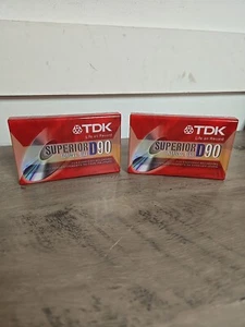 2 nastri cassetta TDK vuoti Superior D90 NUOVI in confezione bias normale - Foto 1 di 7
